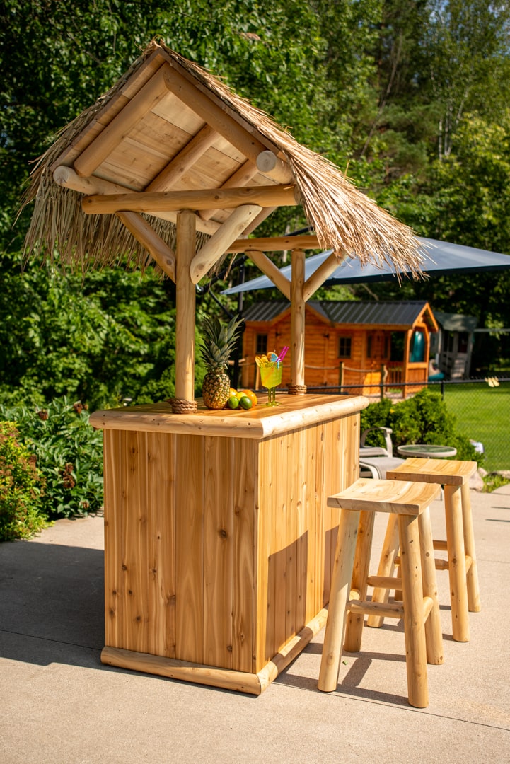 Dundalk Southern Fantasy Tiki Bar-Outdoor Furniture-Dundalk Leisurecraft-None-None-Unfinished-Nordica Sauna