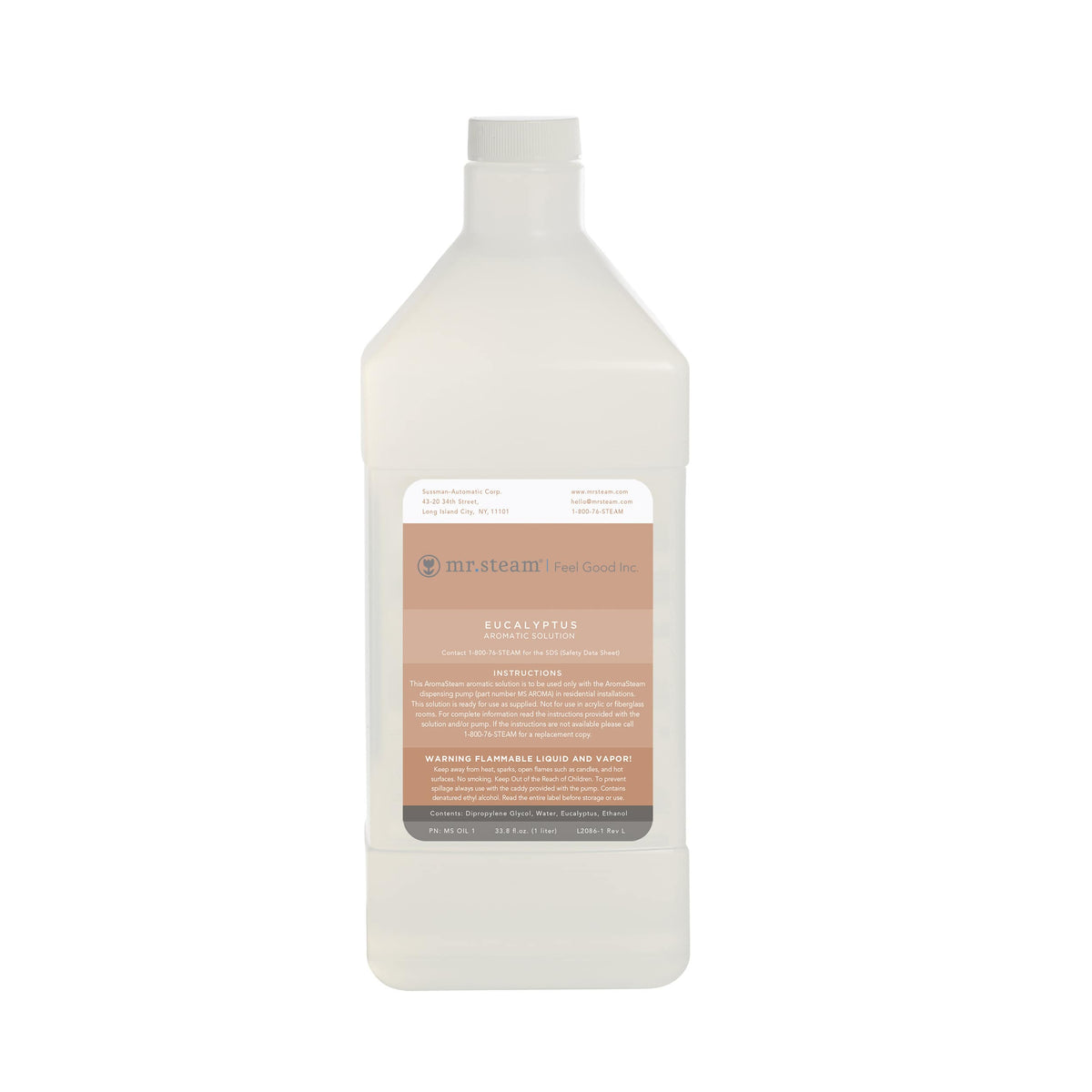 Mr. Steam AromaSteam Eucalyptus Essential Oil 1L-Steam Room Aroma Oil-Mr. Steam-Nordica Sauna