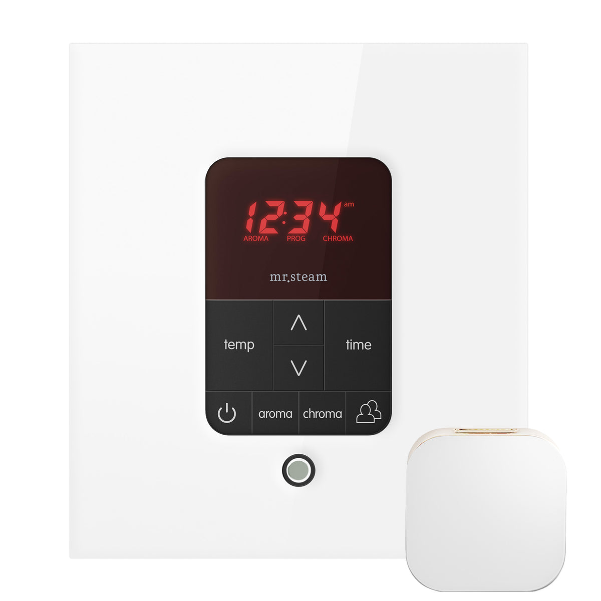 Mr. Steam iTempoPlus® Square Steam Shower Control-Steam Generator Controls-Mr. Steam-White-Nordica Sauna