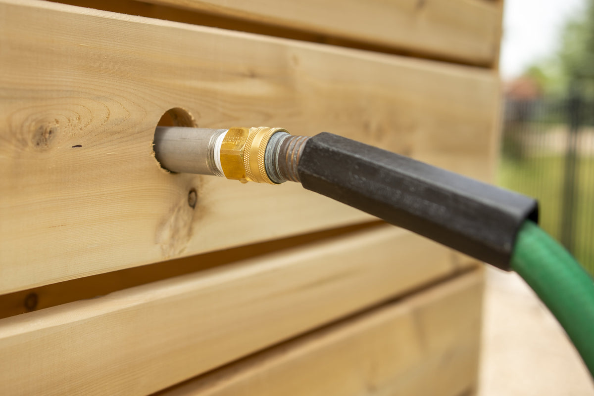 Dundalk CT Savannah Standing Shower - White Cedar-Outdoor Shower-Dundalk Leisurecraft-Nordica Sauna