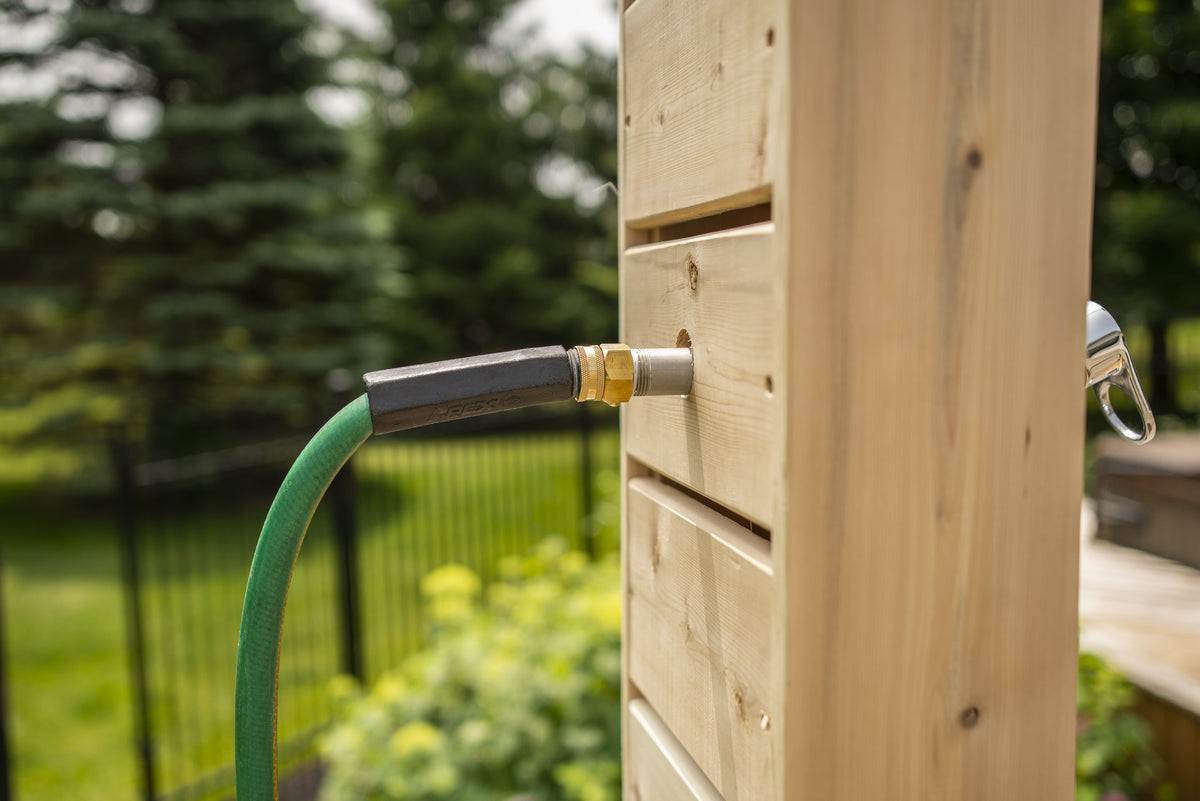 Dundalk CT Sierra Pillar Shower - White Cedar-Outdoor Shower-Dundalk Leisurecraft-Nordica Sauna