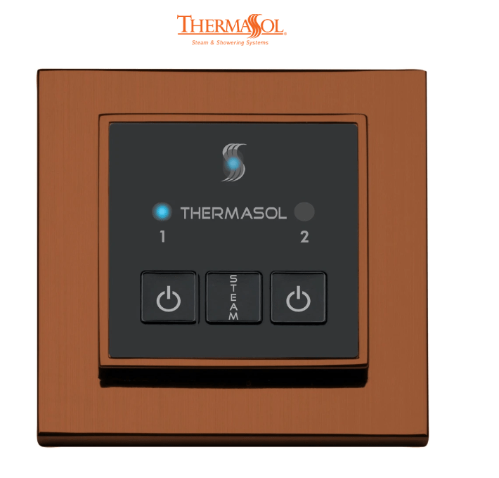 ThermaSol Easy Start Control Square-Steam Shower Controls & Accessories-ThermaSol-Antique Copper-Nordica Sauna