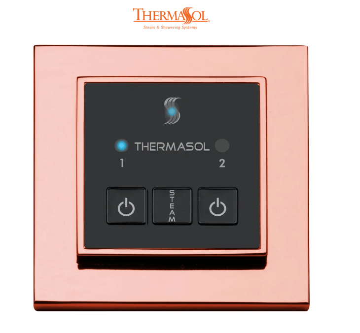 ThermaSol Easy Start Control Square-Steam Shower Controls & Accessories-ThermaSol-Copper-Nordica Sauna