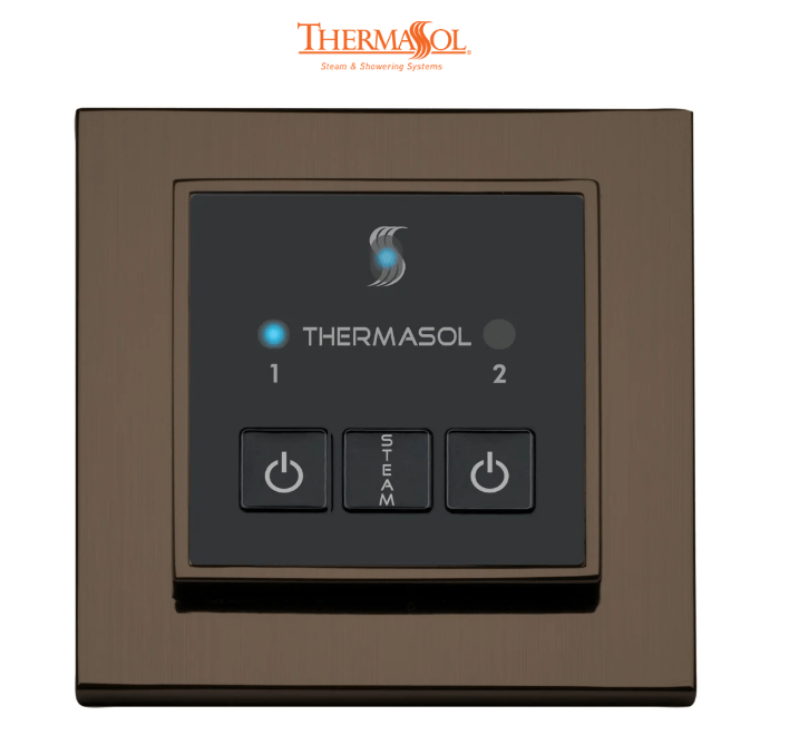 ThermaSol Easy Start Control Square-Steam Shower Controls & Accessories-ThermaSol-Oil Rubbed Bronze-Nordica Sauna