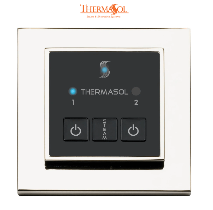 ThermaSol Easy Start Control Square-Steam Shower Controls & Accessories-ThermaSol-White-Nordica Sauna