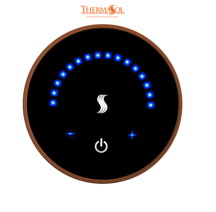 ThermaSol MicroTouch Controller Round-Steam Shower Controls & Accessories-ThermaSol-Antique Copper-Nordica Sauna