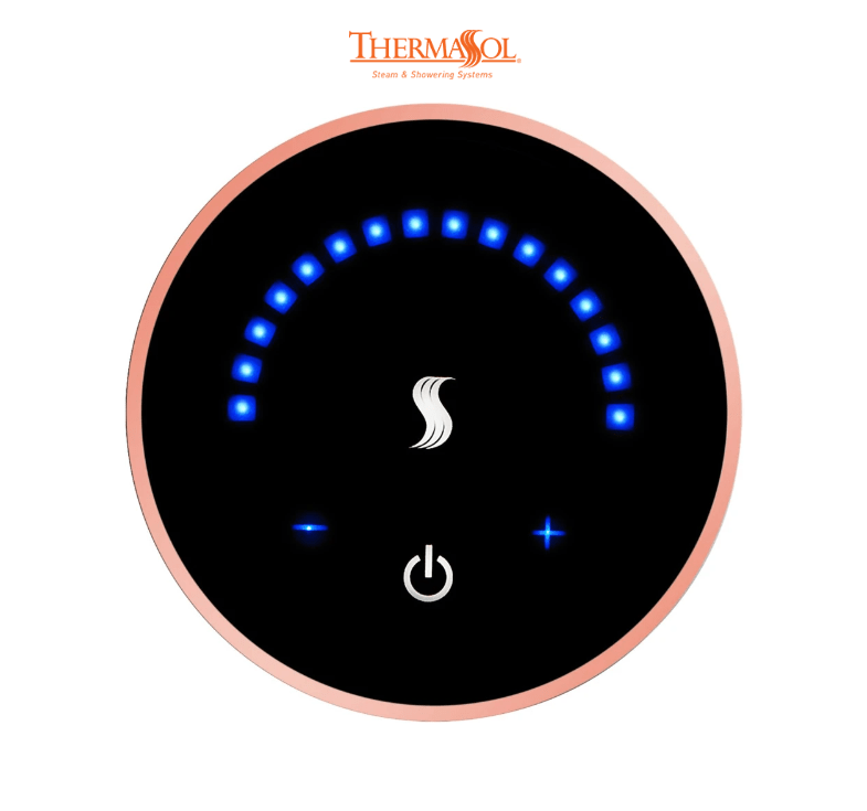 ThermaSol MicroTouch Controller Round-Steam Shower Controls & Accessories-ThermaSol-Copper-Nordica Sauna