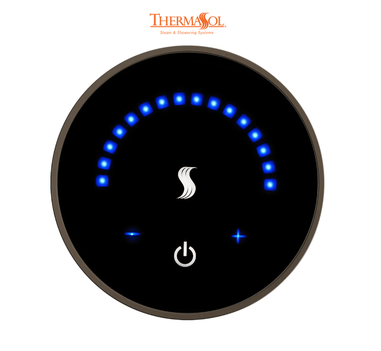 ThermaSol MicroTouch Controller Round-Steam Shower Controls & Accessories-ThermaSol-Oil Rubbed Bronze-Nordica Sauna