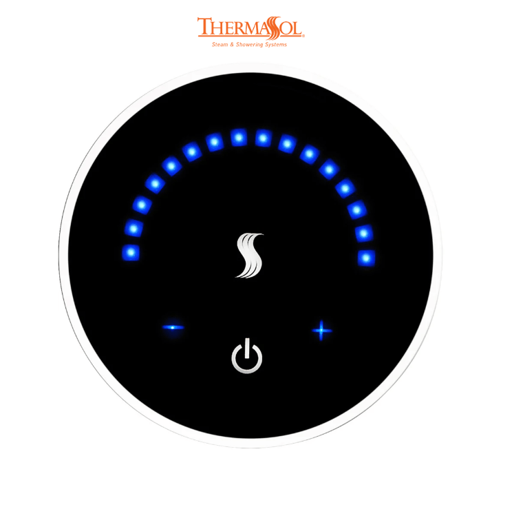ThermaSol MicroTouch Controller Round-Steam Shower Controls & Accessories-ThermaSol-White-Nordica Sauna