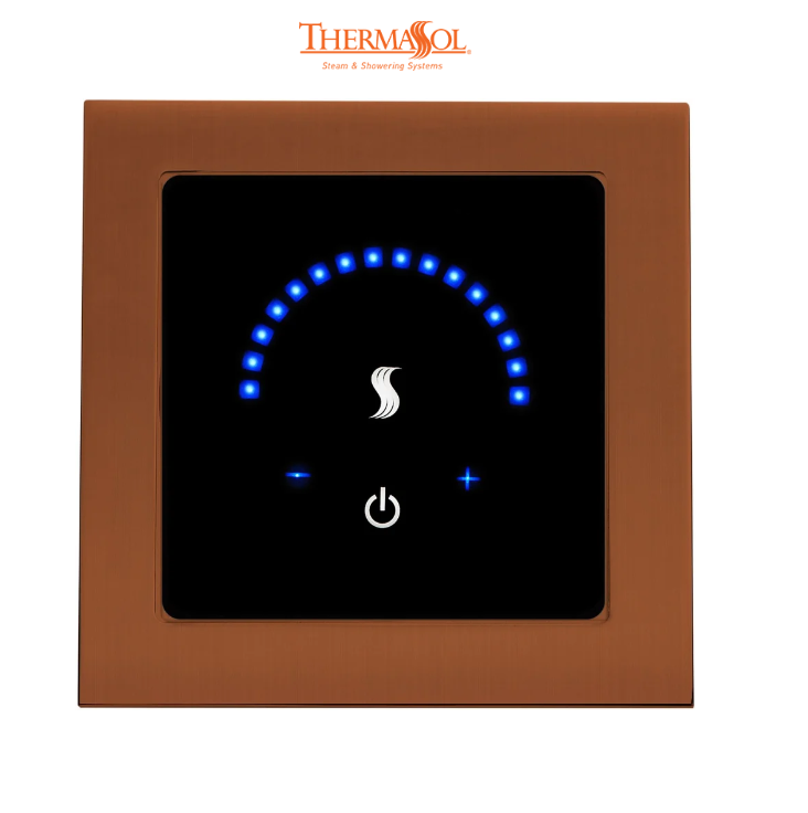 ThermaSol MicroTouch Controller Square-Steam Shower Controls & Accessories-ThermaSol-Antique Copper-Nordica Sauna