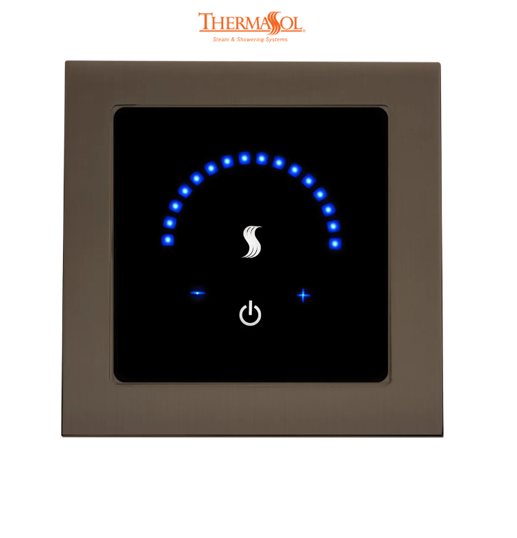 ThermaSol MicroTouch Controller Square-Steam Shower Controls & Accessories-ThermaSol-Oil Rubbed Bronze-Nordica Sauna