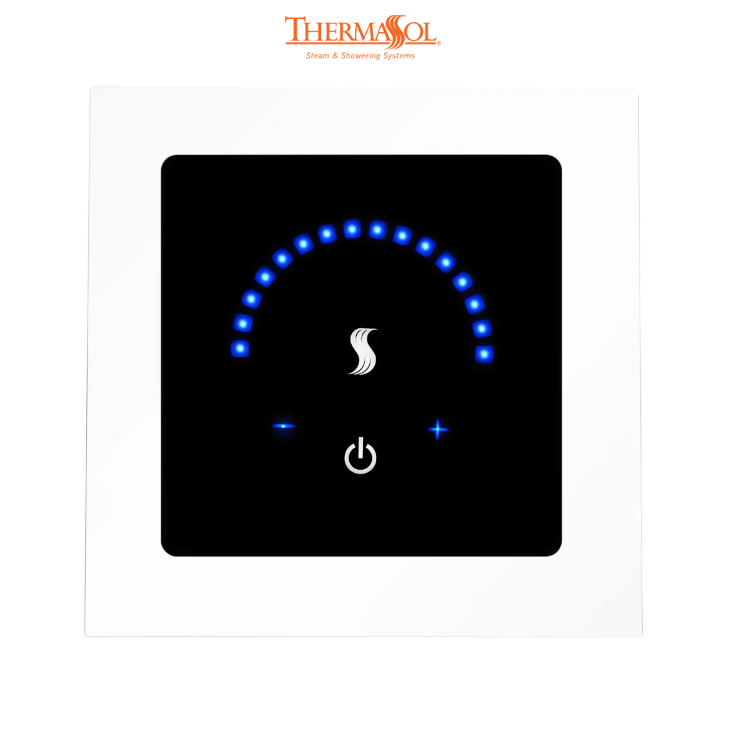 ThermaSol MicroTouch Controller Square-Steam Shower Controls & Accessories-ThermaSol-White-Nordica Sauna