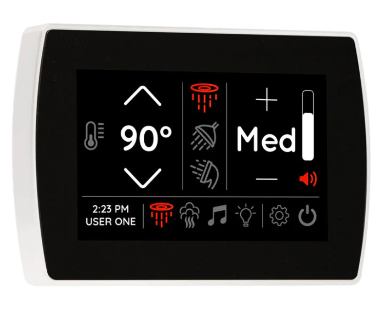 ThermaSol Signatouch Flush mount Controller-Steam Shower Controls & Accessories-ThermaSol-White-Nordica Sauna