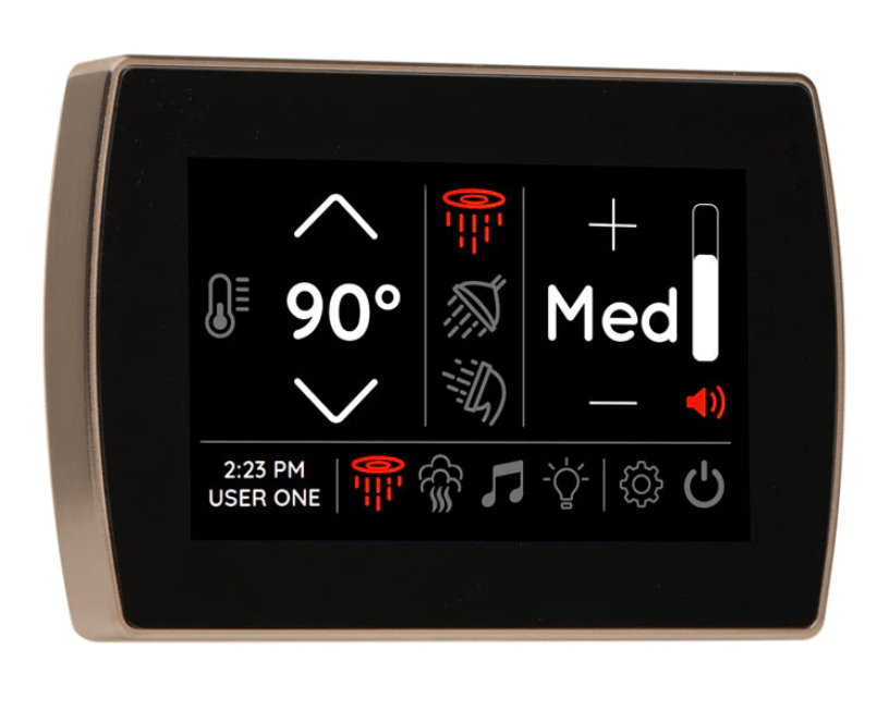 ThermaSol Signatouch Flush mount Controller-Steam Shower Controls & Accessories-ThermaSol-Satin Nickel-Nordica Sauna