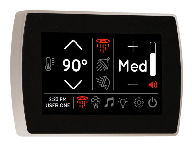 ThermaSol Signatouch Flush mount Controller-Steam Shower Controls & Accessories-ThermaSol-Polished Nickel-Nordica Sauna