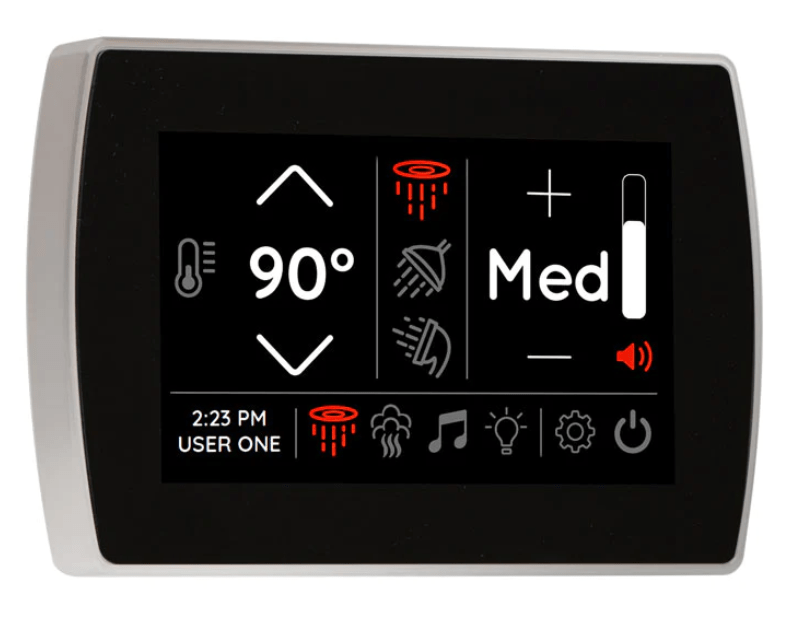 ThermaSol Signatouch Flush mount Controller-Steam Shower Controls & Accessories-ThermaSol-Polished Chrome-Nordica Sauna