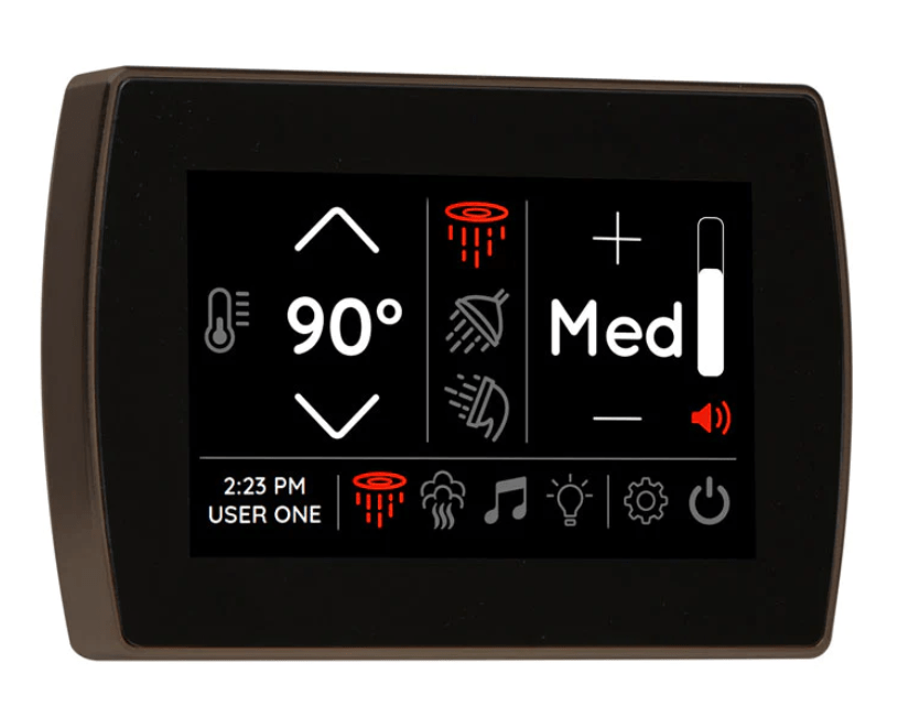 ThermaSol Signatouch Flush mount Controller-Steam Shower Controls & Accessories-ThermaSol-Oil Rubbed Bronze-Nordica Sauna