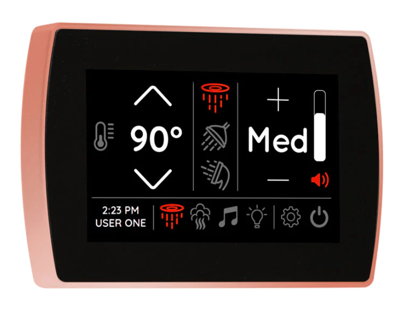 ThermaSol Signatouch Flush mount Controller-Steam Shower Controls & Accessories-ThermaSol-Copper-Nordica Sauna