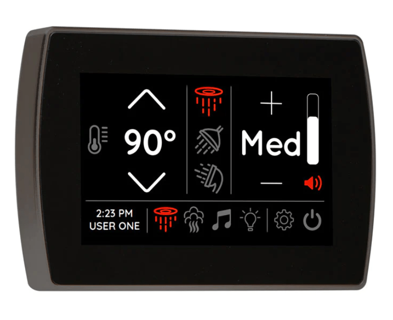 ThermaSol Signatouch Flush mount Controller-Steam Shower Controls & Accessories-ThermaSol-Black Nickel-Nordica Sauna