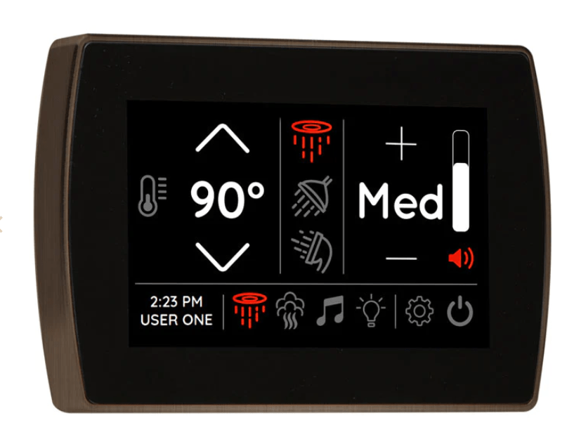 ThermaSol Signatouch Flush mount Controller-Steam Shower Controls & Accessories-ThermaSol-Antique Nickel-Nordica Sauna