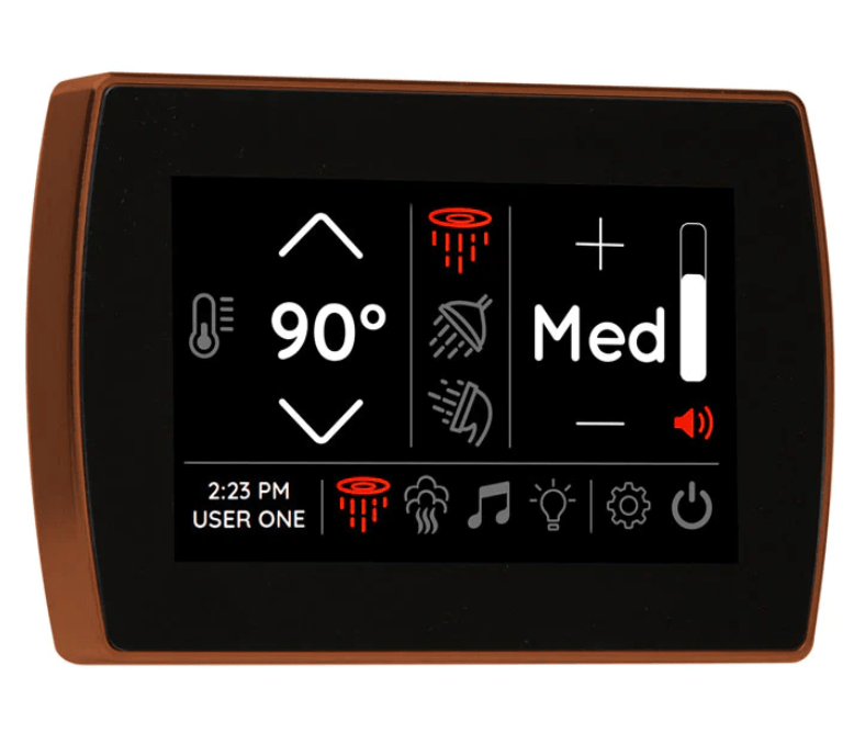 ThermaSol Signatouch Flush mount Controller-Steam Shower Controls & Accessories-ThermaSol-Antique Copper-Nordica Sauna