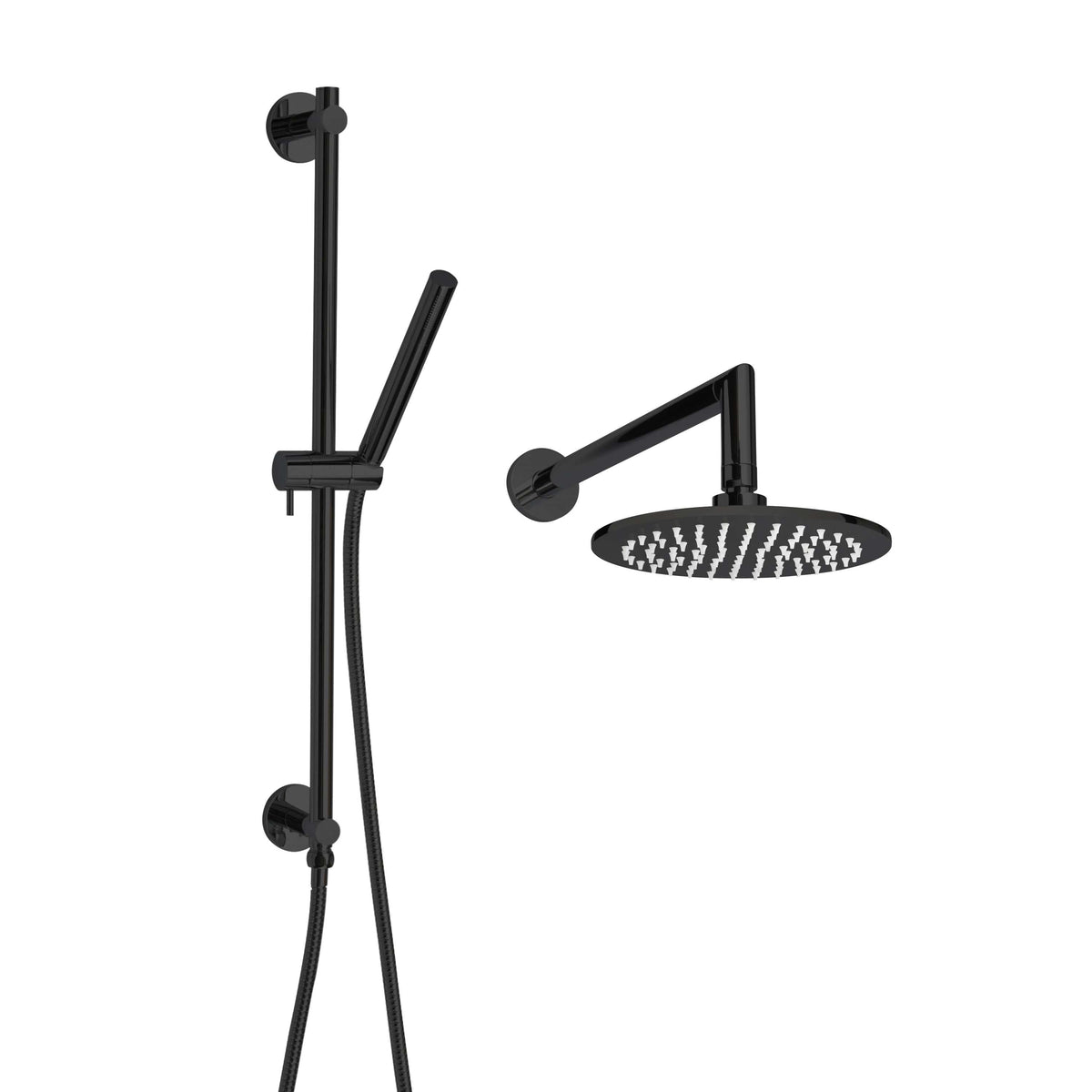 ThermaSol Complete Shower Package Round-Steam Shower Controls & Accessories-ThermaSol-Matte Black-Nordica Sauna