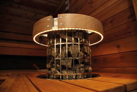 Harvia Safety Railing w/ LED-Lighting for Cilindro Half Series 6/8kW Sauna Heaters-Sauna Heater Accessories-Harvia-Nordica Sauna