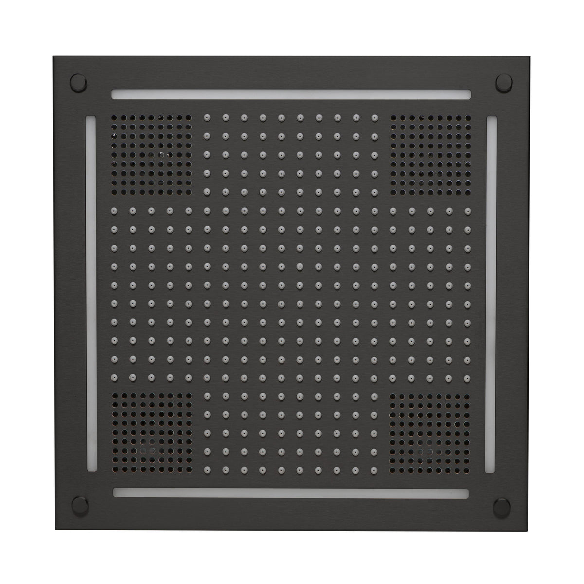 ThermaSol Hydrovive Light, Sound, Rain system Square-Steam Shower Controls & Accessories-ThermaSol-Matte Black-Nordica Sauna
