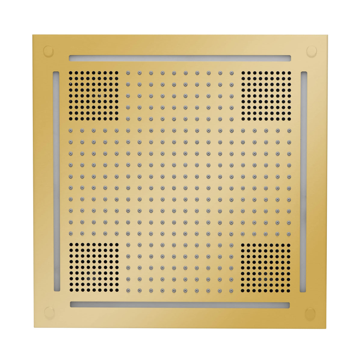 ThermaSol Hydrovive Light, Sound, Rain system Square-Steam Shower Controls & Accessories-ThermaSol-Polished Gold-Nordica Sauna