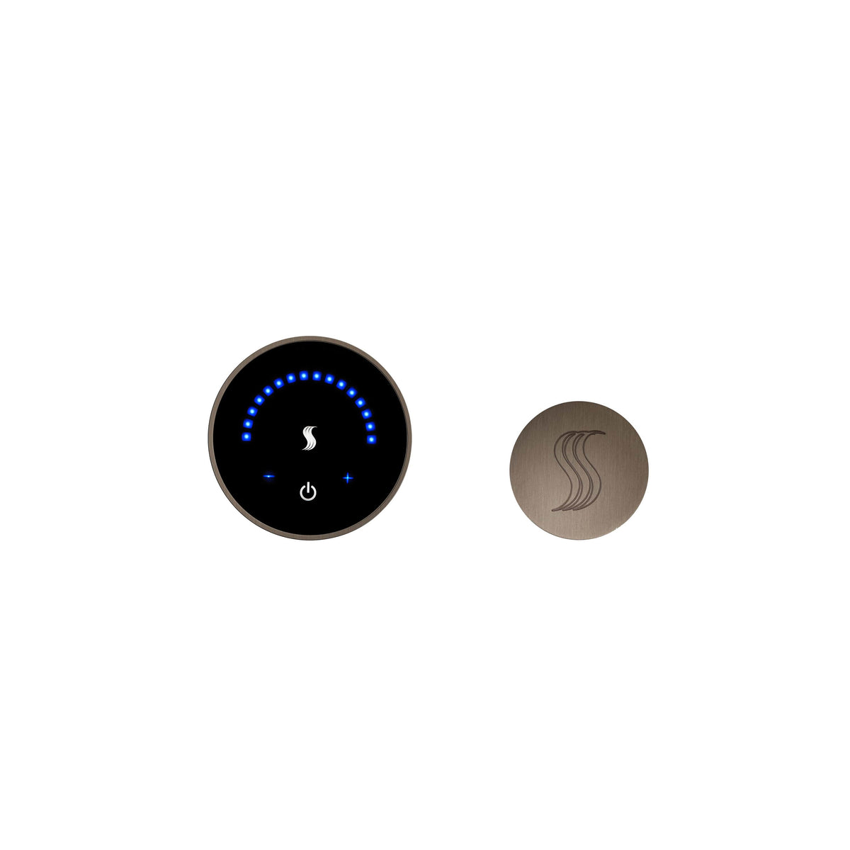 ThermaSol MicroTouch Kit Round-Steam Shower Controls & Accessories-ThermaSol-Antique Brass-Nordica Sauna