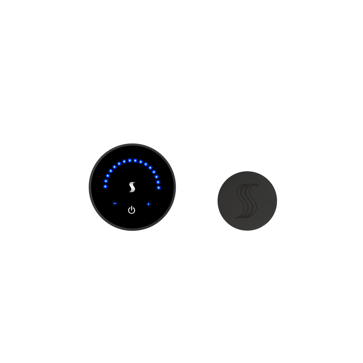 ThermaSol MicroTouch Kit Round-Steam Shower Controls & Accessories-ThermaSol-Matte Black-Nordica Sauna
