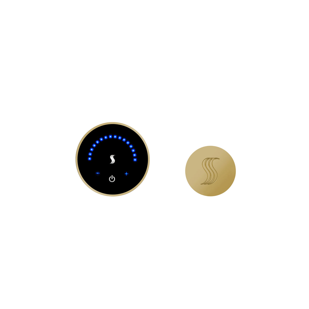 ThermaSol MicroTouch Kit Round-Steam Shower Controls & Accessories-ThermaSol-Polished Brass-Nordica Sauna