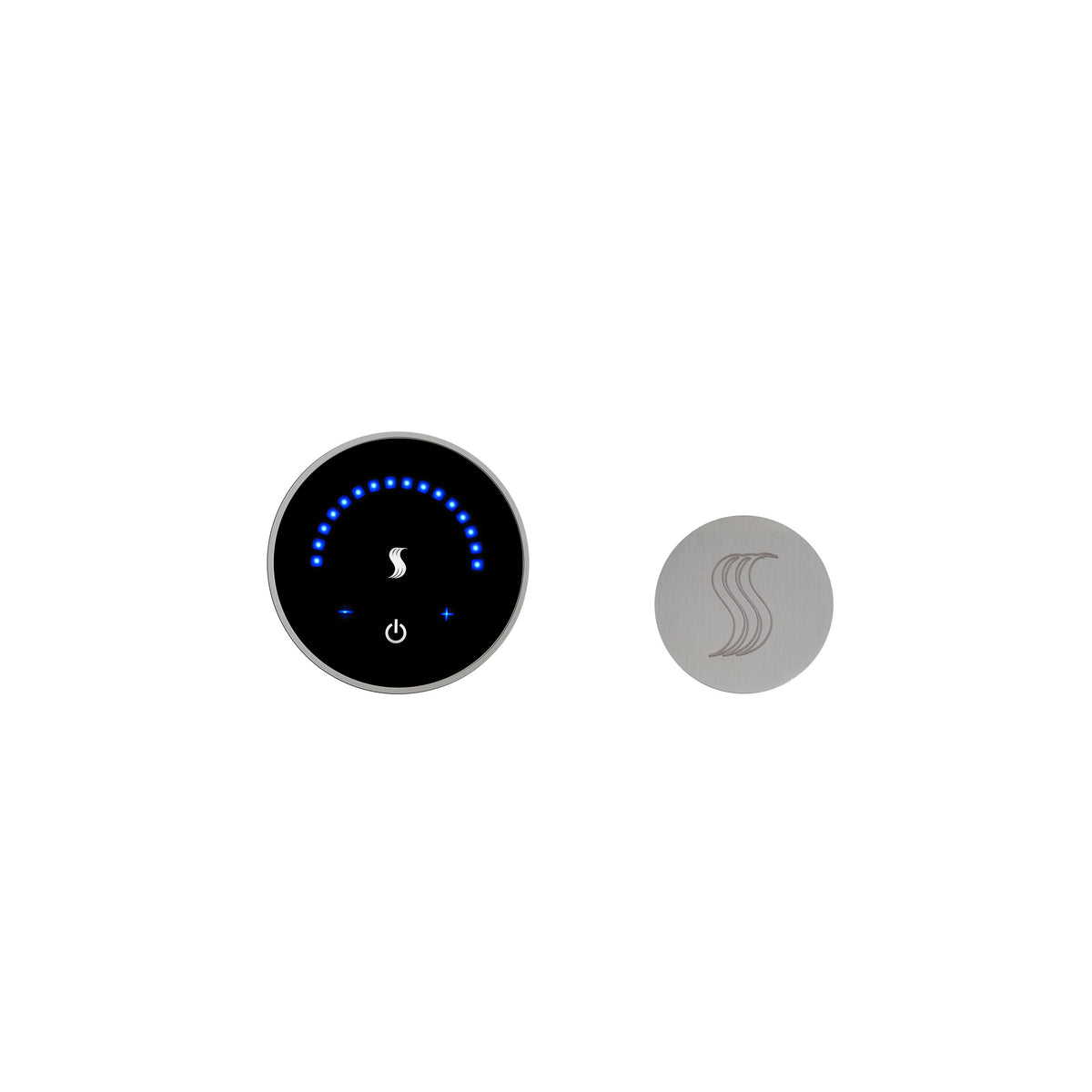 ThermaSol MicroTouch Kit Round-Steam Shower Controls & Accessories-ThermaSol-Satin Chrome-Nordica Sauna