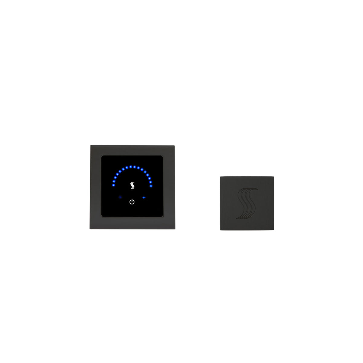 ThermaSol MicroTouch Control Kit Square-Steam Shower Controls & Accessories-ThermaSol-Matte Black-Nordica Sauna