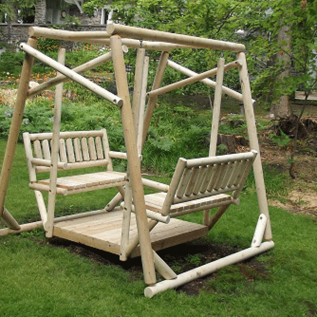 Dundalk Old Fashion Log Swing-Outdoor Furniture-Dundalk Leisurecraft-Nordica Sauna
