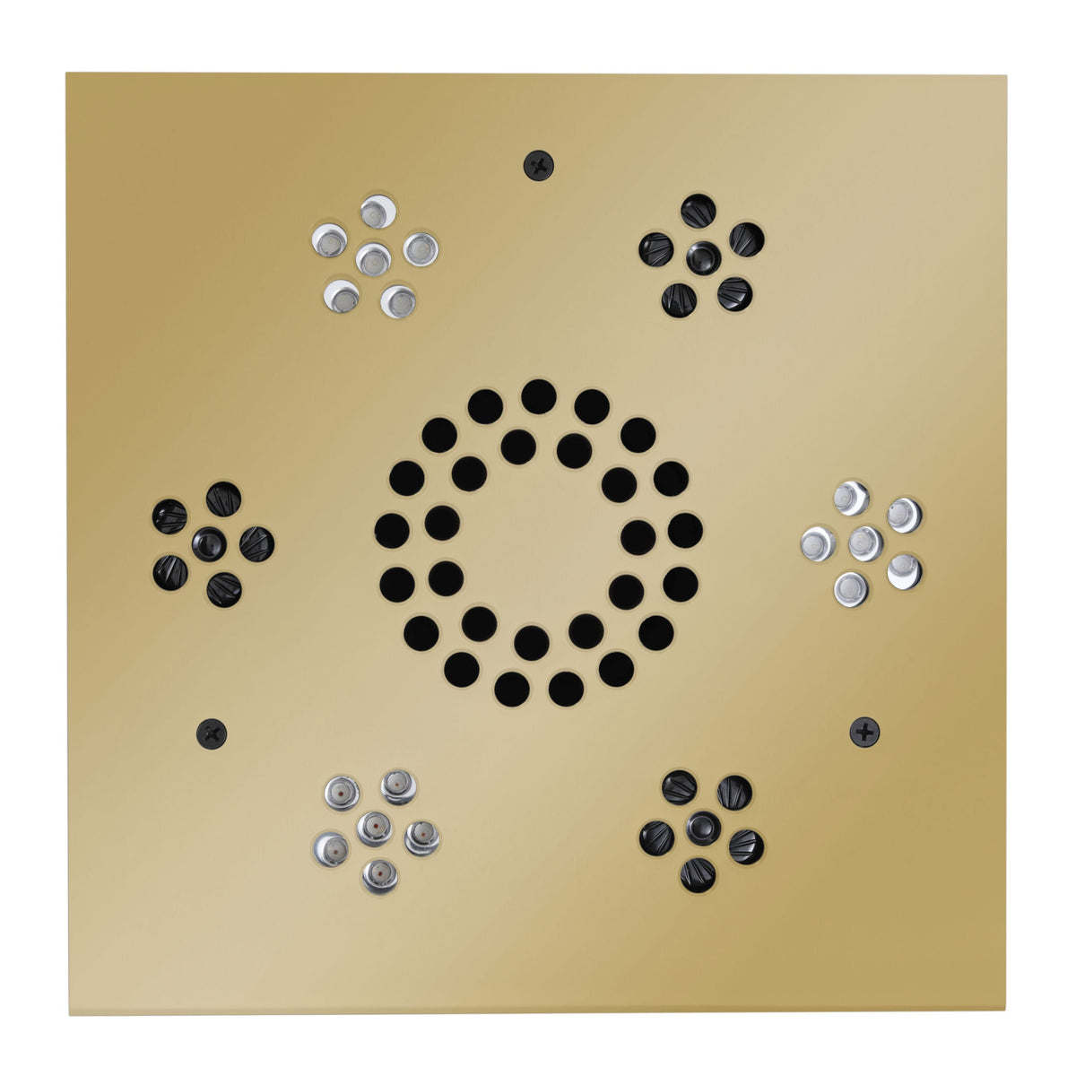 ThermaSol Serenity Light and Music System Modern-Steam Shower Controls & Accessories-ThermaSol-Polished Brass-Nordica Sauna