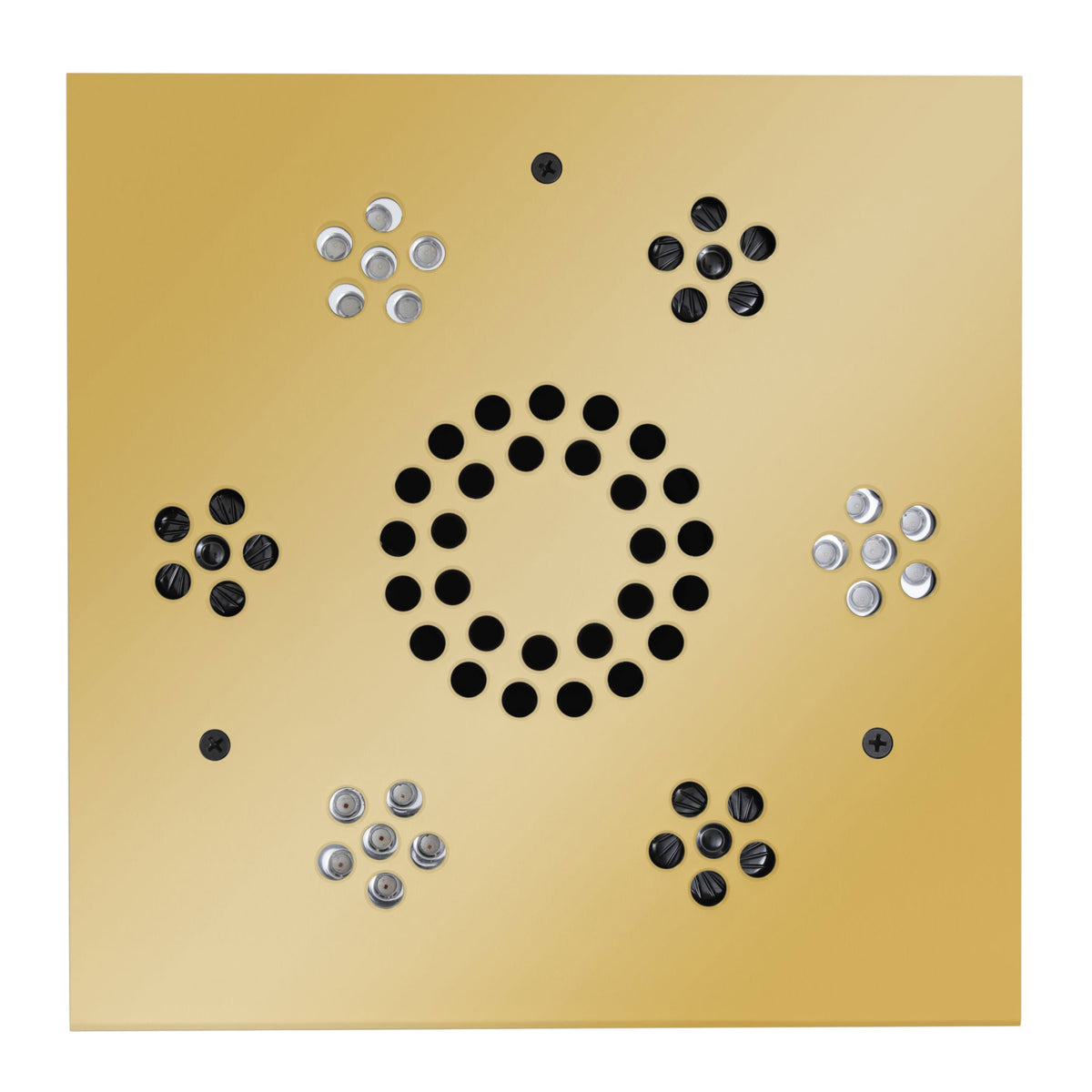 ThermaSol Serenity Light and Music System Modern-Steam Shower Controls & Accessories-ThermaSol-Polished Gold-Nordica Sauna
