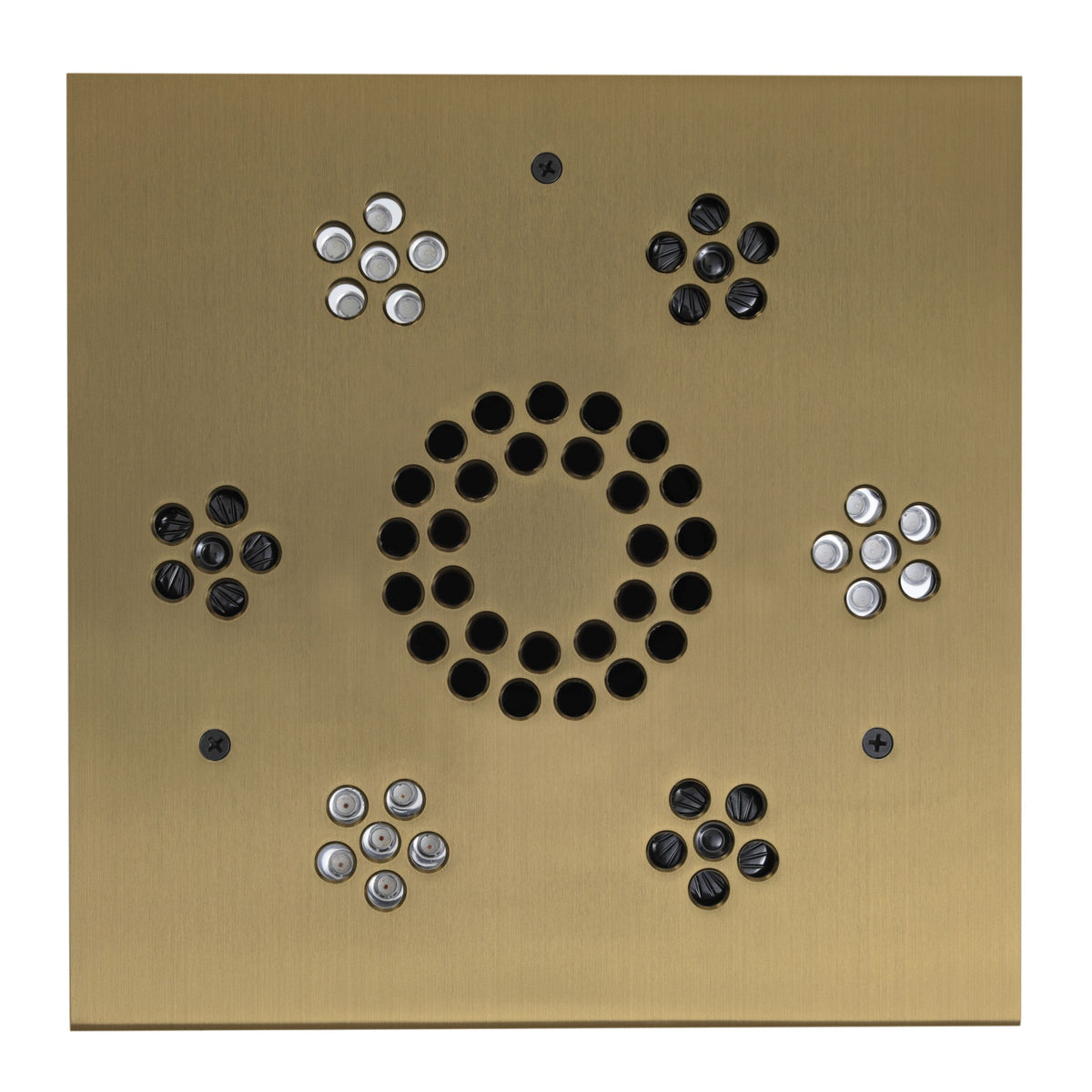 ThermaSol Serenity Light and Music System Modern-Steam Shower Controls & Accessories-ThermaSol-Satin Brass-Nordica Sauna