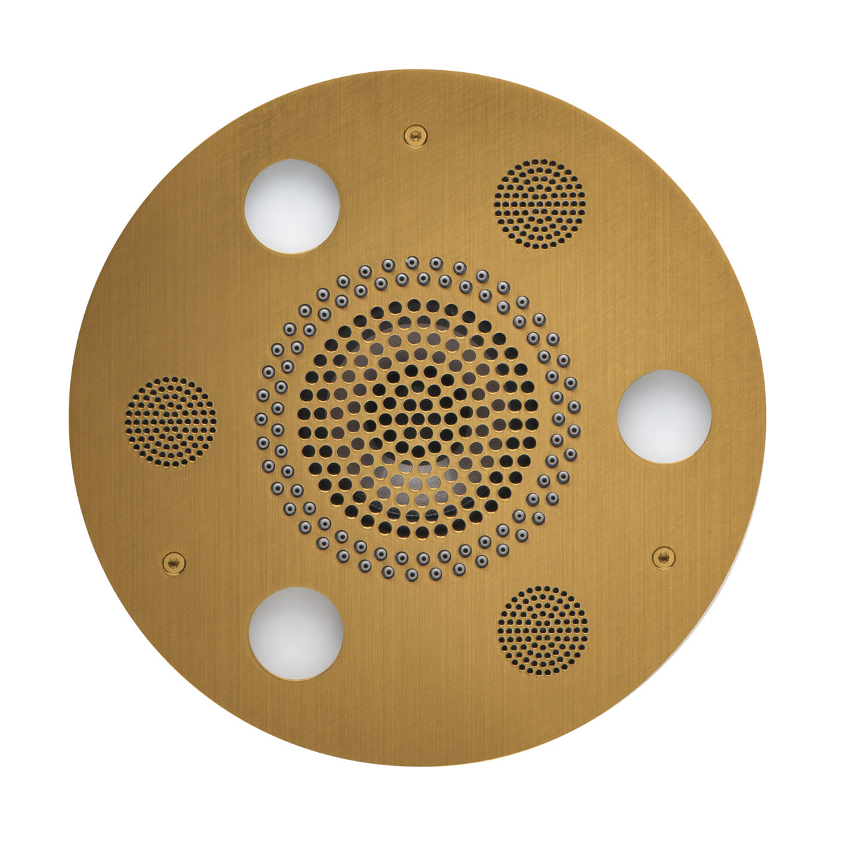 ThermaSol Serenity Light, Sound, Rain System Round-Steam Shower Controls & Accessories-ThermaSol-Antique Brass-Nordica Sauna