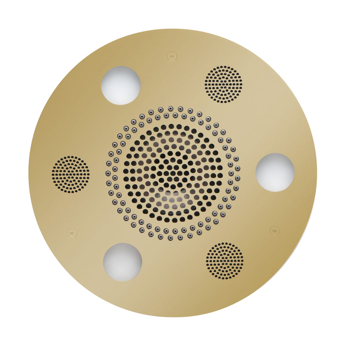 ThermaSol Serenity Light, Sound, Rain System Round-Steam Shower Controls & Accessories-ThermaSol-Polished Brass-Nordica Sauna