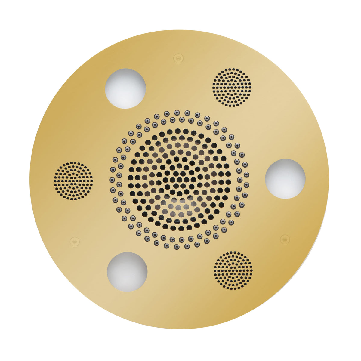 ThermaSol Serenity Light, Sound, Rain System Round-Steam Shower Controls & Accessories-ThermaSol-Polished Gold-Nordica Sauna