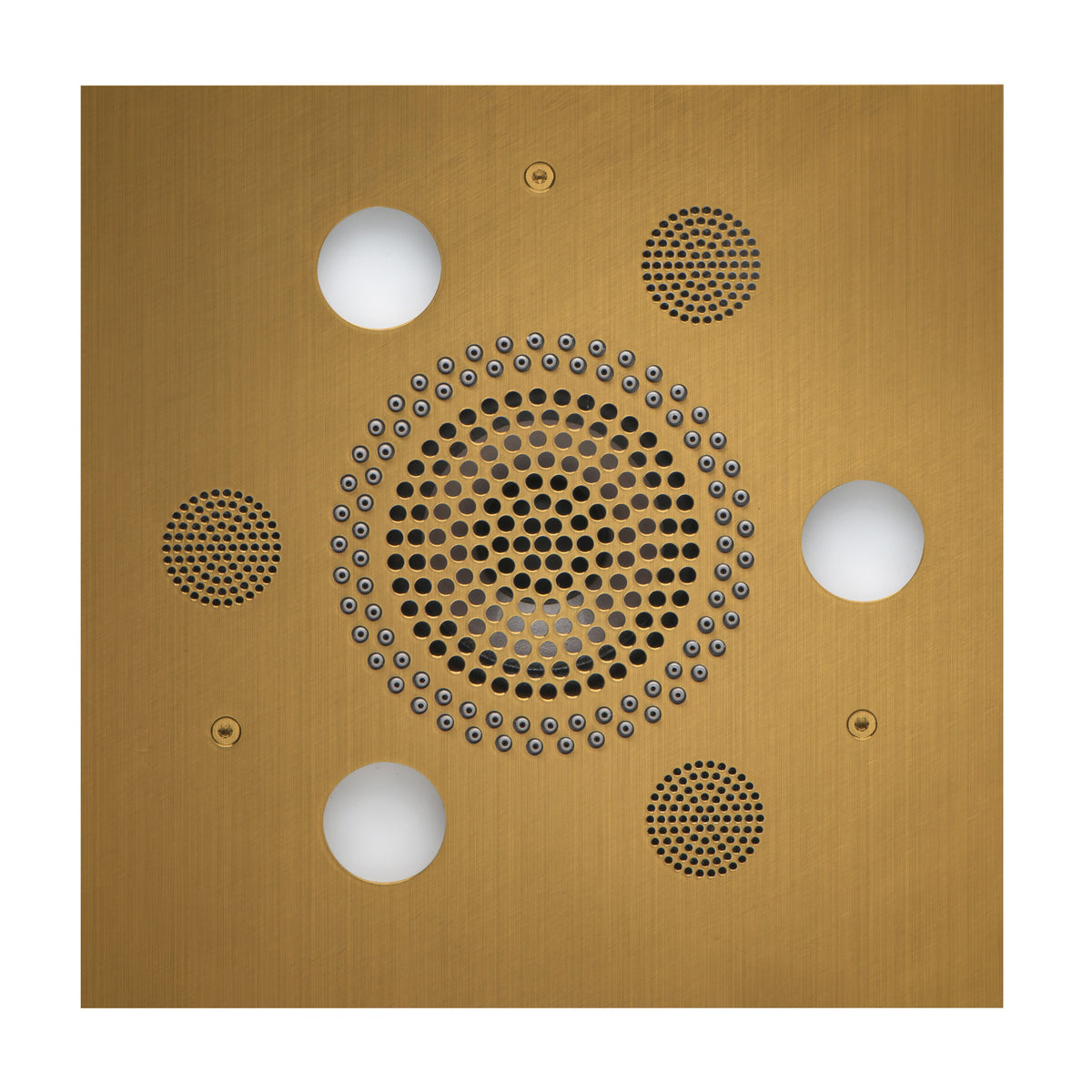 ThermaSol Serenity Light, Sound, Rain System Square-Steam Shower Controls & Accessories-ThermaSol-Antique Brass-Nordica Sauna