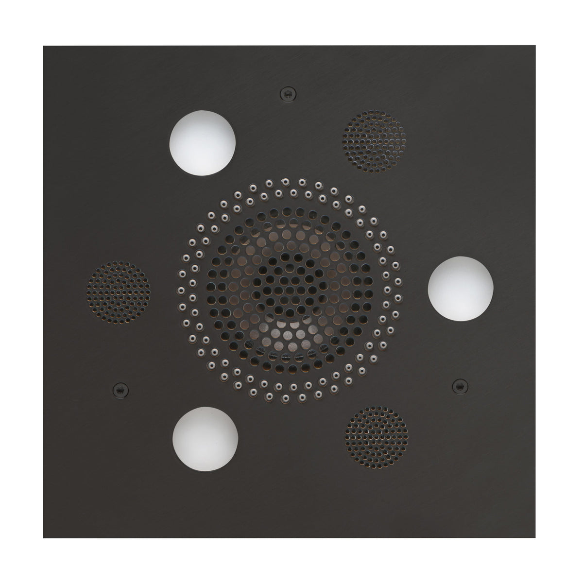 ThermaSol Serenity Light, Sound, Rain System Square-Steam Shower Controls & Accessories-ThermaSol-Matte Black-Nordica Sauna