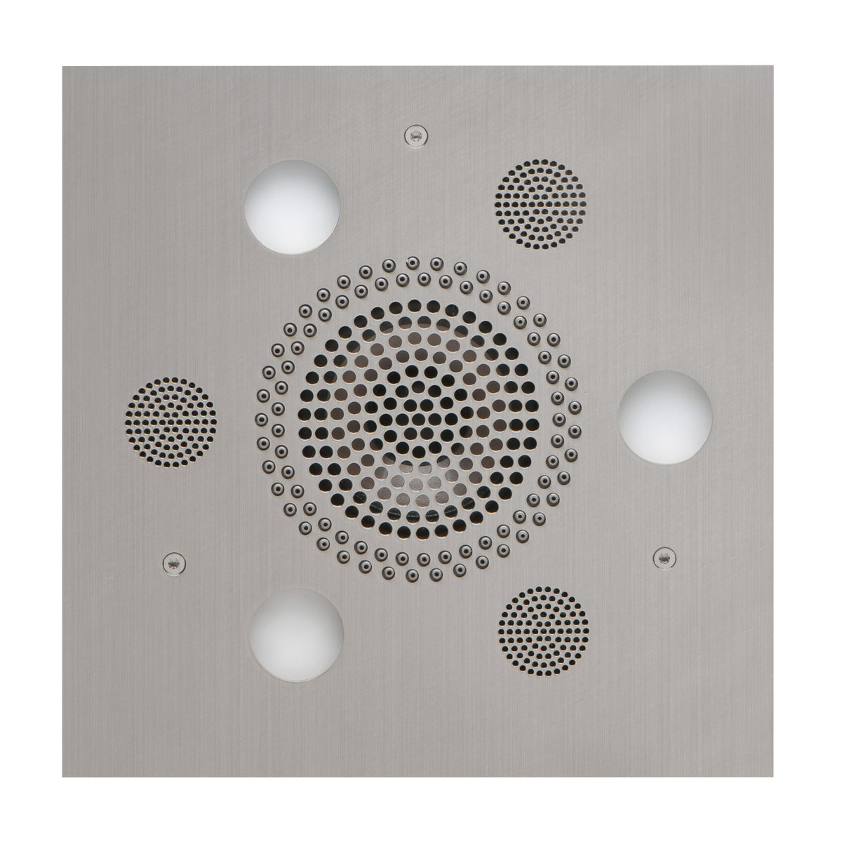 ThermaSol Serenity Light, Sound, Rain System Square-Steam Shower Controls & Accessories-ThermaSol-Satin Chrome-Nordica Sauna