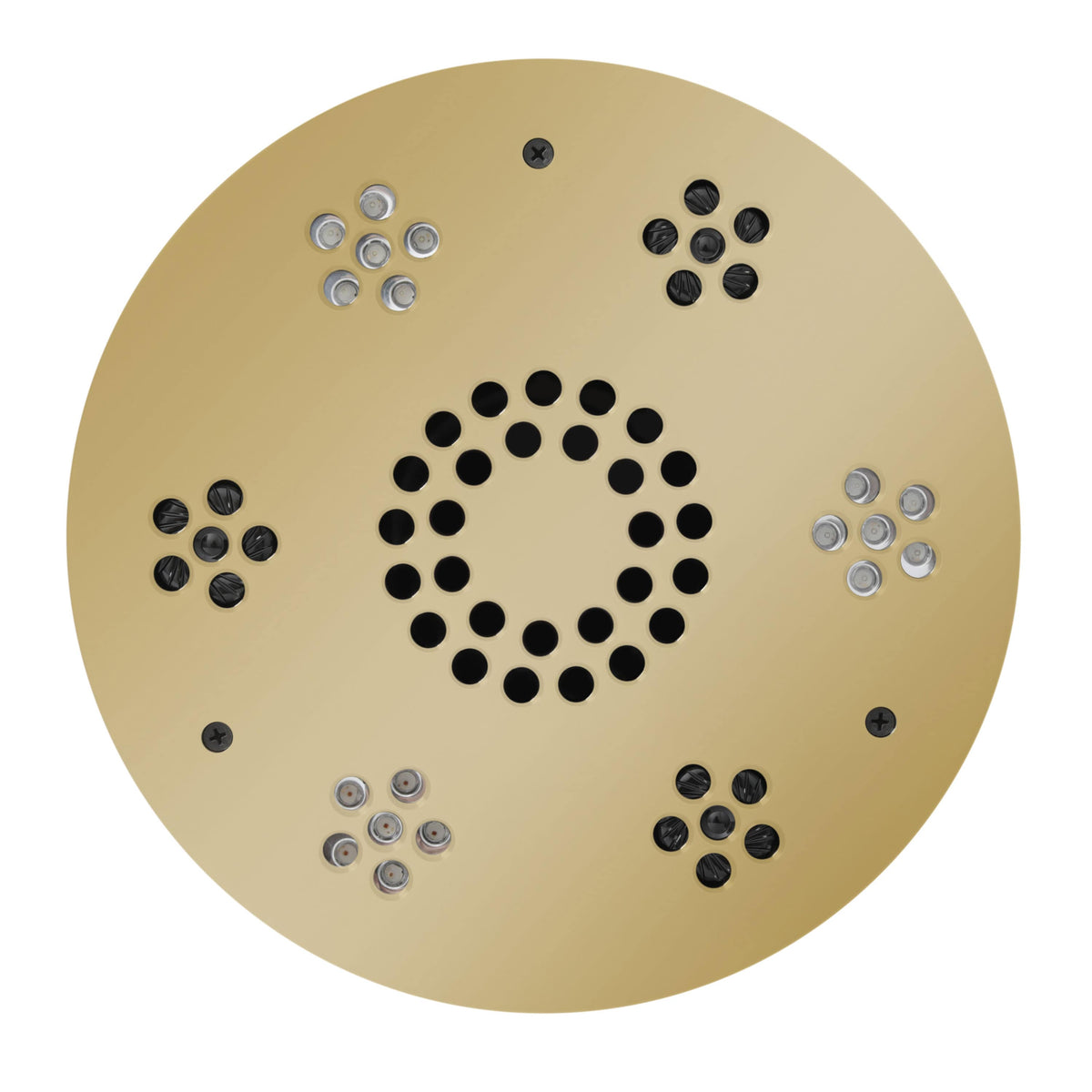 ThermaSol Serenity Light and Music System Traditional-Steam Shower Controls & Accessories-ThermaSol-Polished Brass-Nordica Sauna