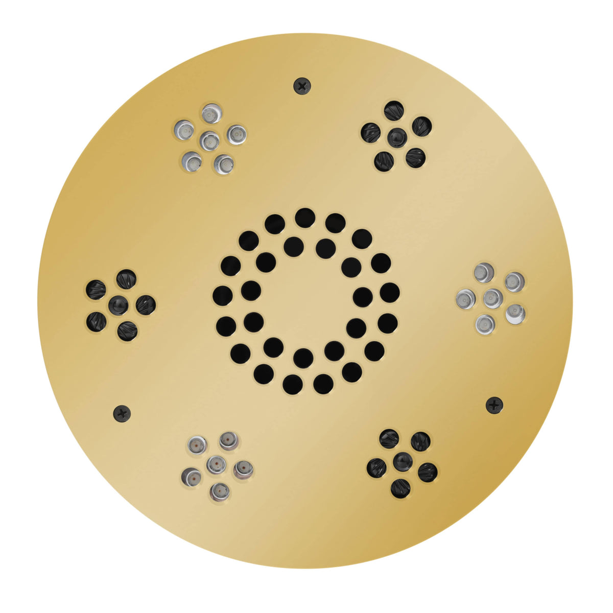 ThermaSol Serenity Light and Music System Traditional-Steam Shower Controls & Accessories-ThermaSol-Polished Gold-Nordica Sauna