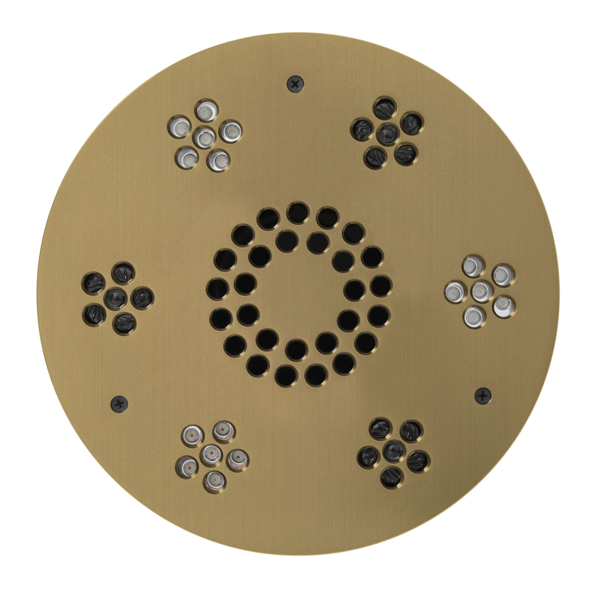 ThermaSol Serenity Light and Music System Traditional-Steam Shower Controls & Accessories-ThermaSol-Satin Brass-Nordica Sauna