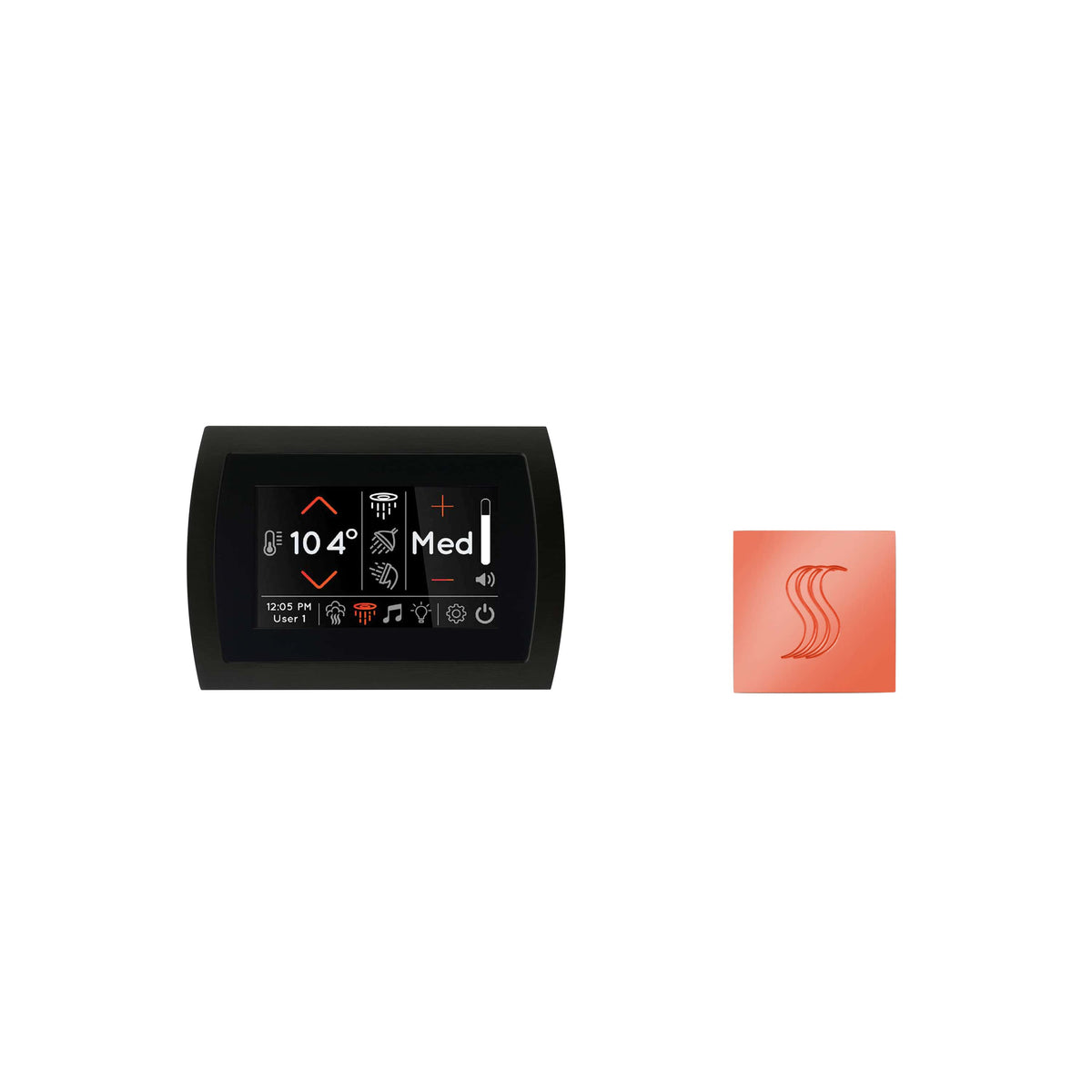 ThermaSol Signatouch Control and Steam Head Kit Square-Steam Shower Controls & Accessories-ThermaSol-Copper-Nordica Sauna
