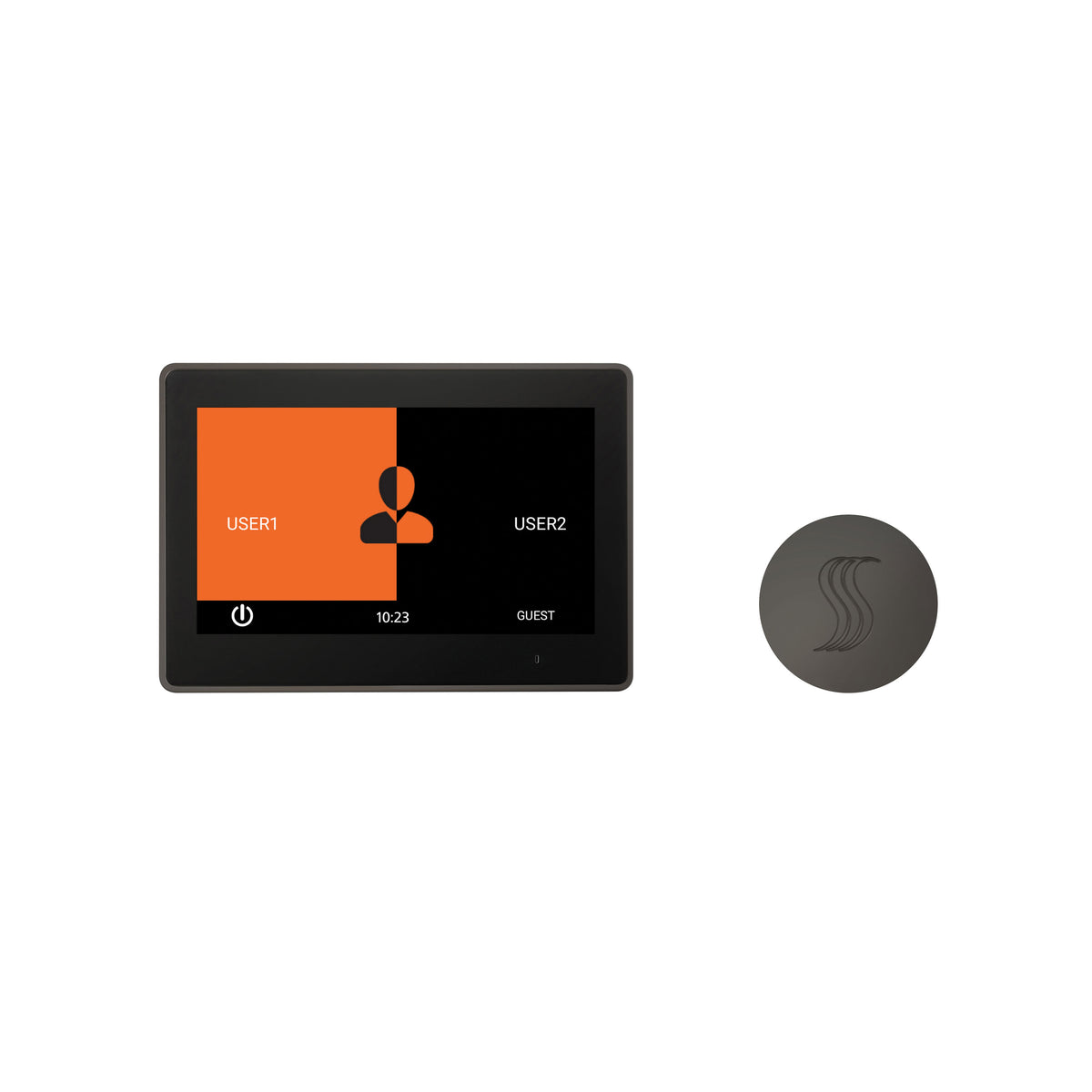 ThermaSol ThermaTouch 10" Control Kit Round-Steam Shower Controls & Accessories-ThermaSol-Black Nickel-Nordica Sauna