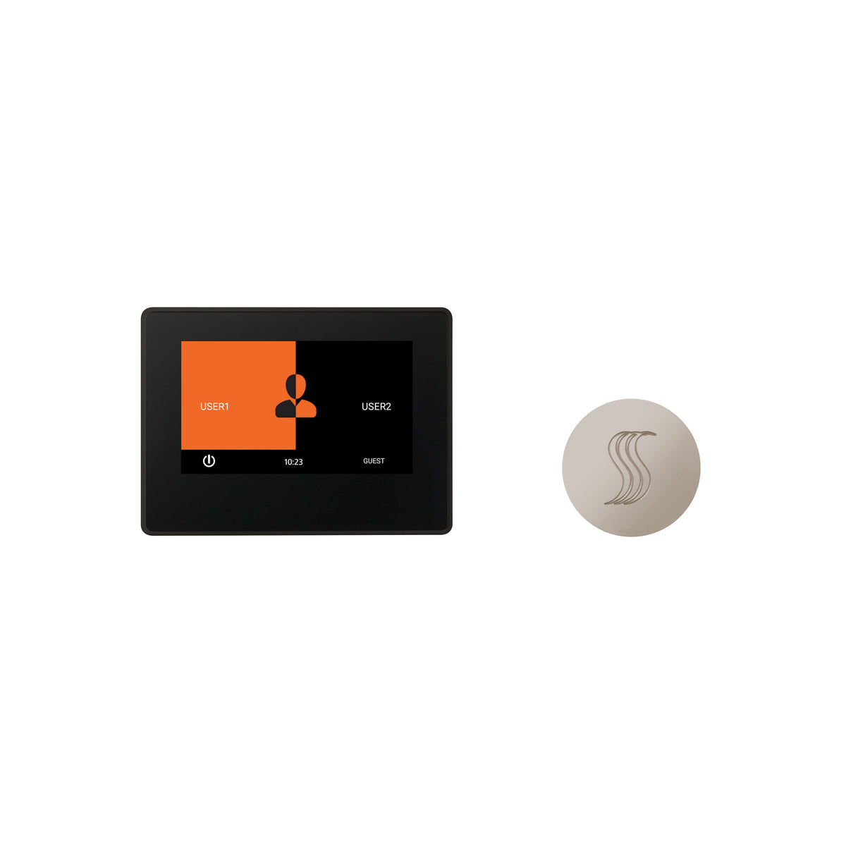 ThermaSol ThermaTouch 7" Control and Steam Head Kit Round-Steam Shower Controls & Accessories-ThermaSol-Polished Nickel-Nordica Sauna